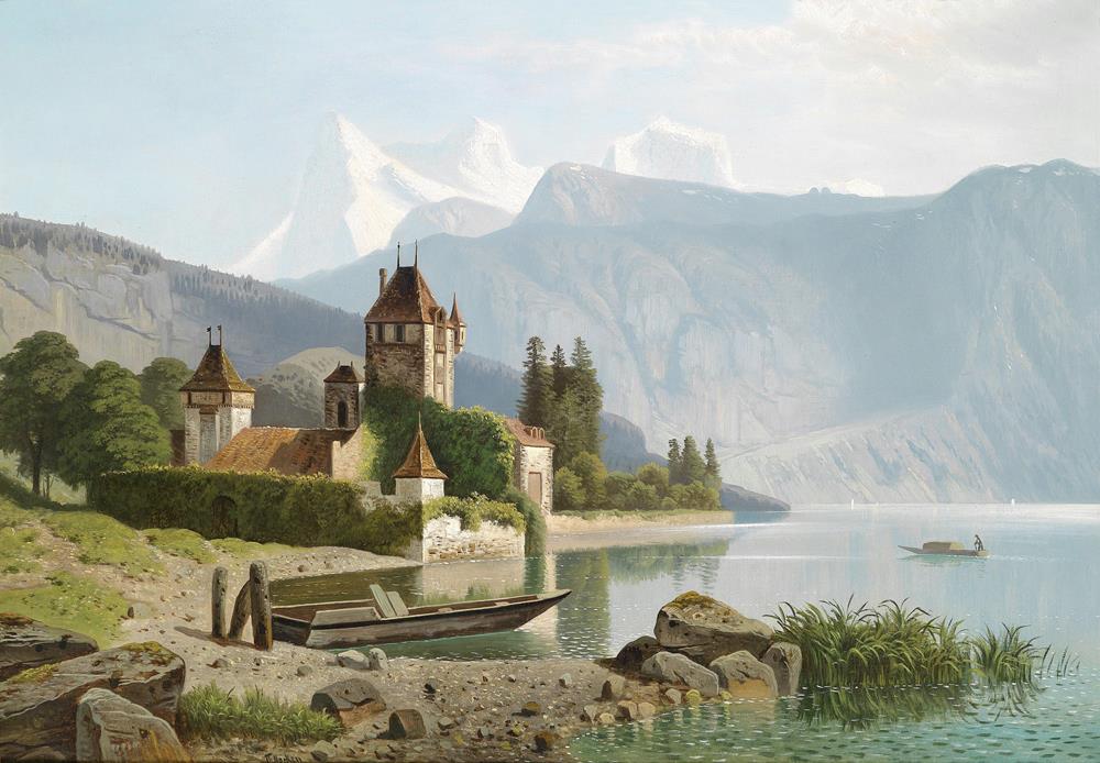 Замок Оберхофен на озере Тун, Швейцария